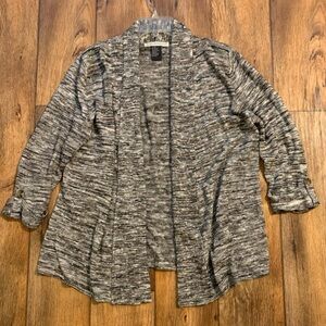 Requirements Marled Gray Women's Cardigan Size: XL